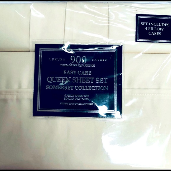 Somerset Collection 6 Piece Queen Sheet Set 900 Thread Per Square Count